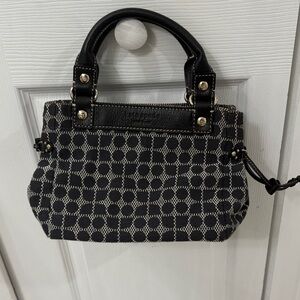 Kate Spade Black and Cream Geometric Satchel